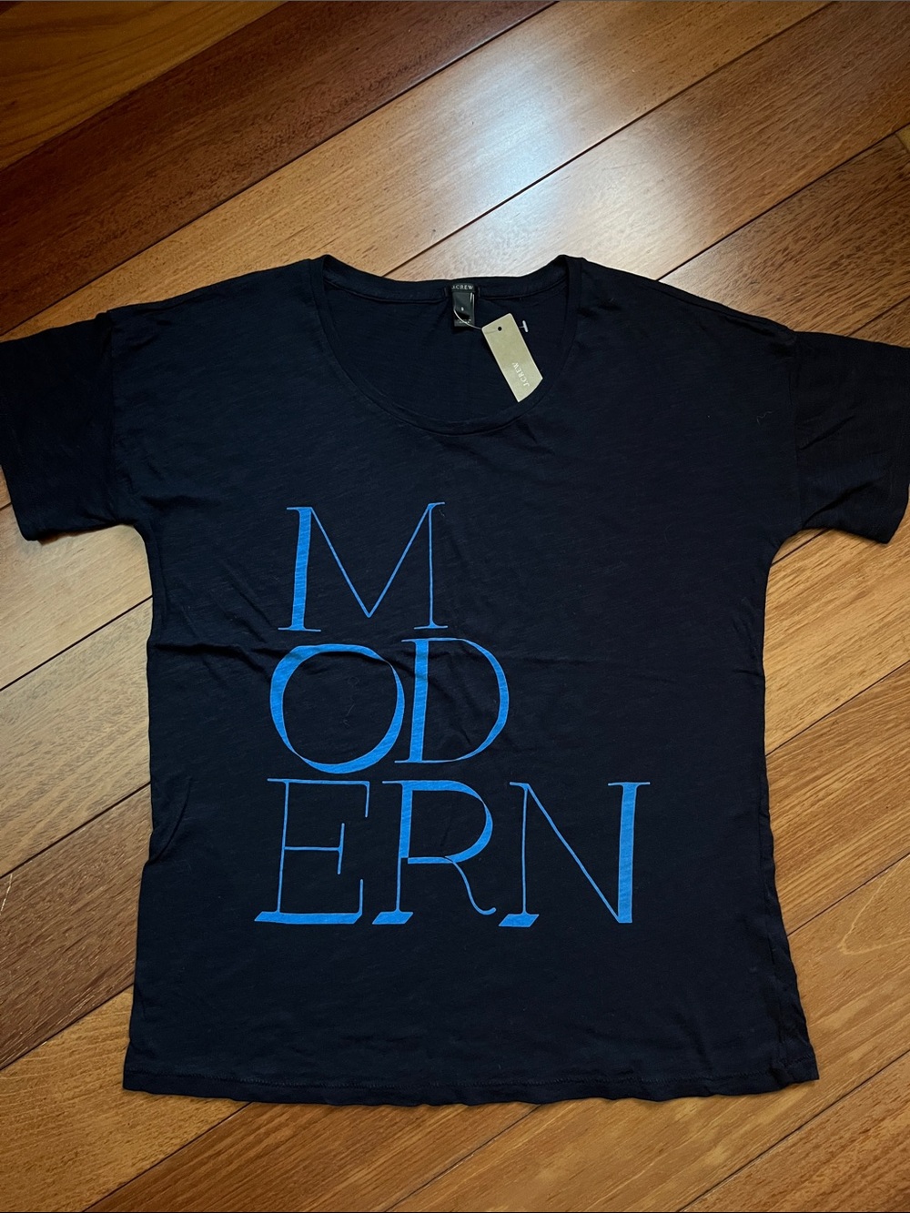 NWT J. Crew Modern Graphic Drop Shoulder Tee